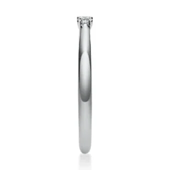 Solitär Ring Damenring 950 Platin Diamant Brillant 0,05 Ct 4er-Krappe B: 1,7mm