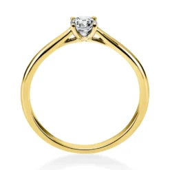 Solitär Ring 585 Gold Gelbgold Diamant Brillant 0,25 Ct 4er-Krappe B: 1,9mm