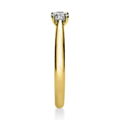 Solitär Ring 585 Gold Gelbgold Diamant Brillant 0,25 Ct 4er-Krappe B: 1,9mm