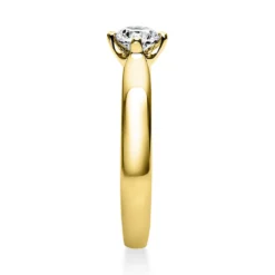 Solitär Ring 585 Gold Gelbgold Diamant Brillant 0,50 Ct. 4er-Krappe B: 2,6mm