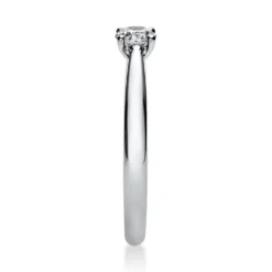 Solitär Ring 750 Gold Weißgold Diamant Brillant 0,25 Ct 4er-Krappe B: 1,9mm