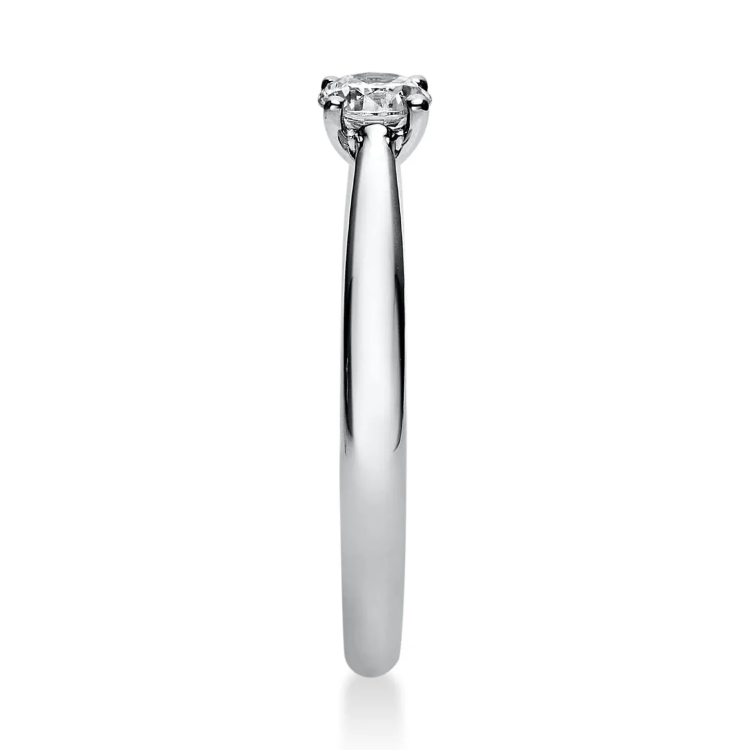 Solitär Ring 750 Gold Weißgold Diamant Brillant 0,25 Ct 4er-Krappe B: 1,9mm