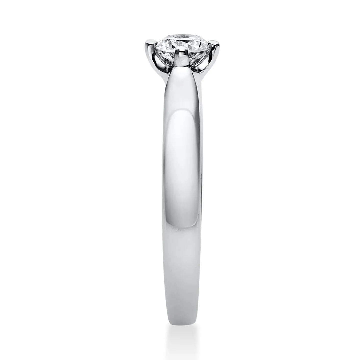 Solitär Ring 750 Gold Weißgold Diamant Brillant 0,30 Ct. 4er-Krappe B: 2,4mm