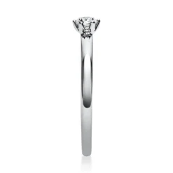 Solitär Ring 950 Platin Brillant 0,15 Ct B: 10,6mm, H: 10,5mm, S: 2,8mm