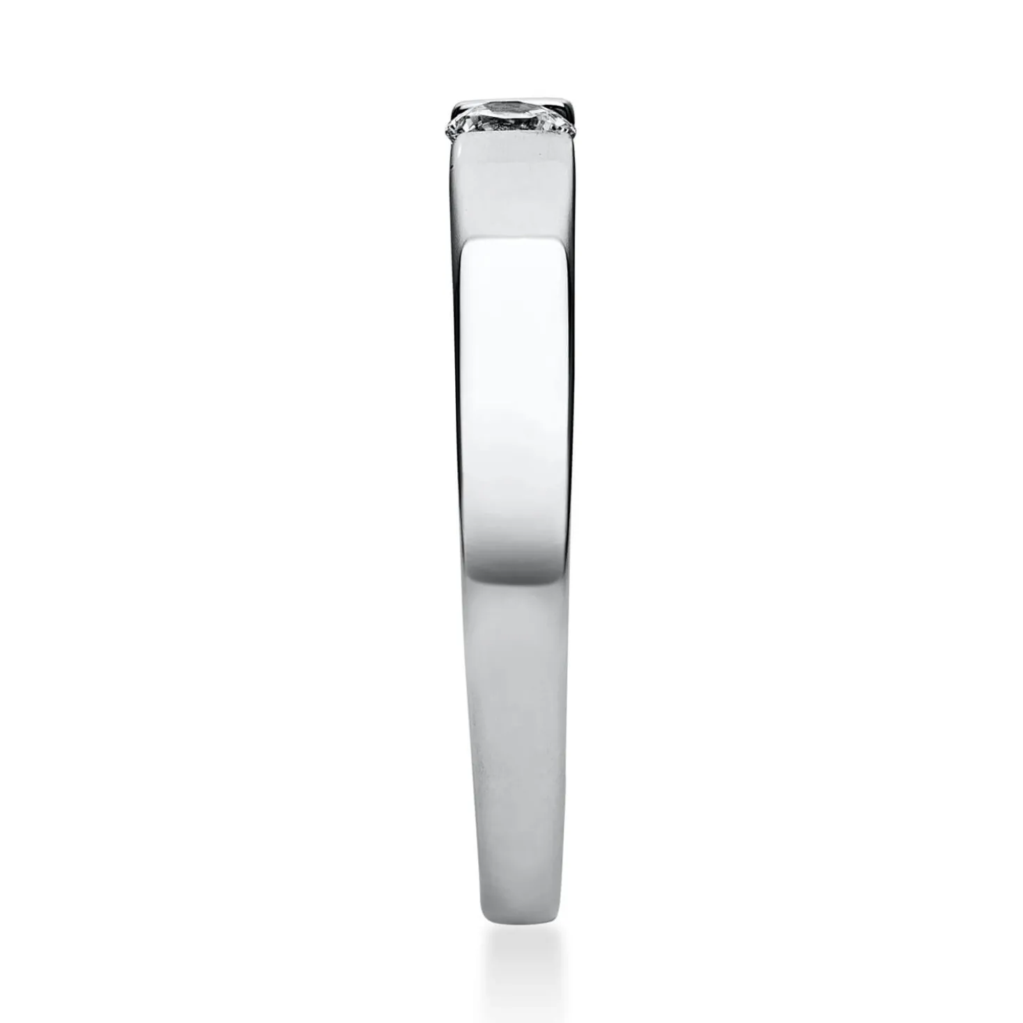 Solitär Ring Spannring aus 950 Platin mit Diamant Brillant 0,15 Ct.