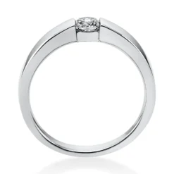 Solitär Ring Spannring aus 950 Platin mit Diamant Brillant 0,20 Ct.