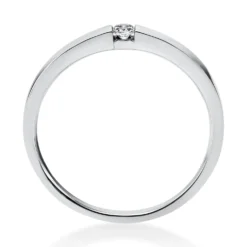 Solitär Ring Spannring aus 950 Platin mit Diamant Brillant 0,05 Ct.