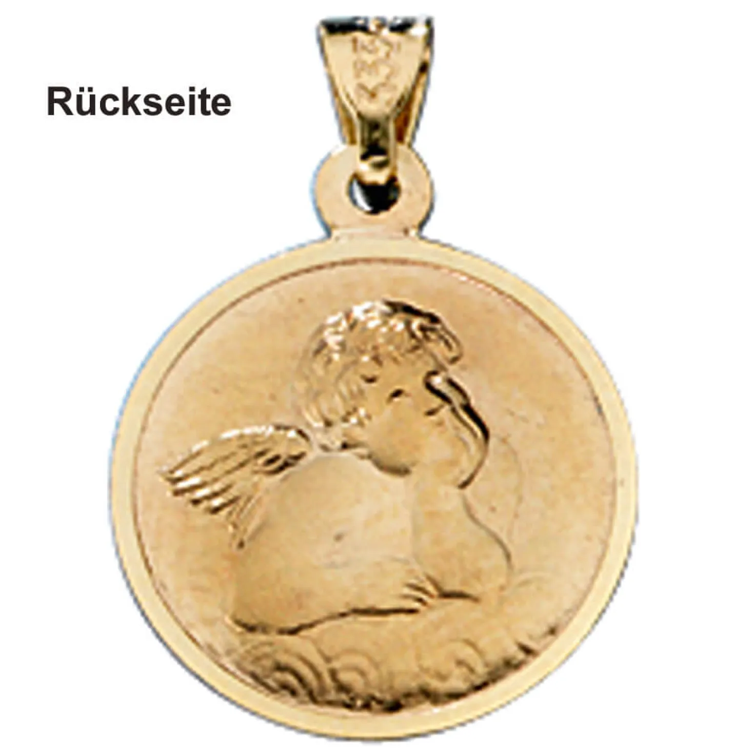 Steinbock Ketten Anhänger Goldanhänger 333 Gold rund Halsschmuck Unisex