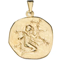 Sternzeichen Jungfrau - Anhänger 19,3x22,3mm aus 333 Gold Gelbgold Unisex
