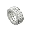 Taufring Anhänger 9x3mm mit viel Zirkonia weiß 925 Sterling Silber Taufe Baby