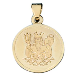 Wassermann Ketten Anhänger Goldanhänger 333 Gold rund Halsschmuck Unisex