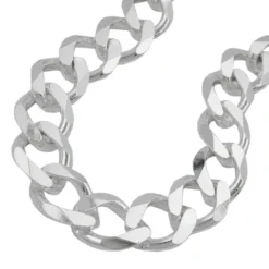 11x2,8mm Collier Kette Weitpanzerkette Halsschmuck, 925 Silber, 50cm